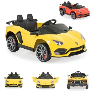 Moni Trade Bo Chiara - Voiture électrique jaune 12 V avec télécommande