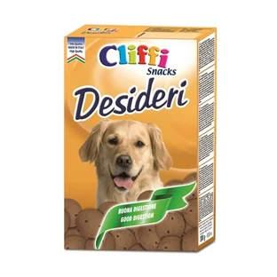 Chemi-vit Cliffi Snacks «Desideri Carne» - Golosinas digestivas para perros (alimento complementario), 350 g