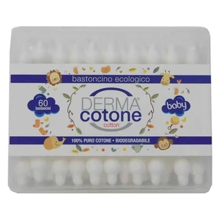 Dermacotone Umweltfreundliche Baby-Wattestäbchen – 60 Wattestäbchen
