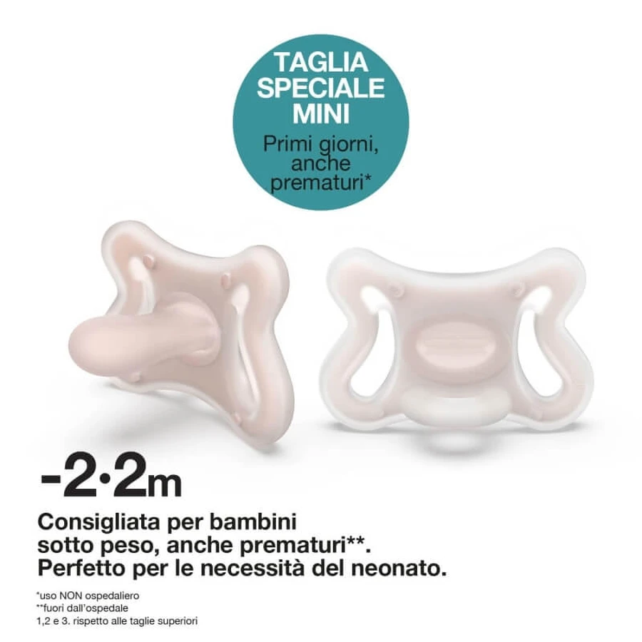 Suavinex Zero Zero - Sucette ergonomique pour nouveau-nés - 2/2 mois