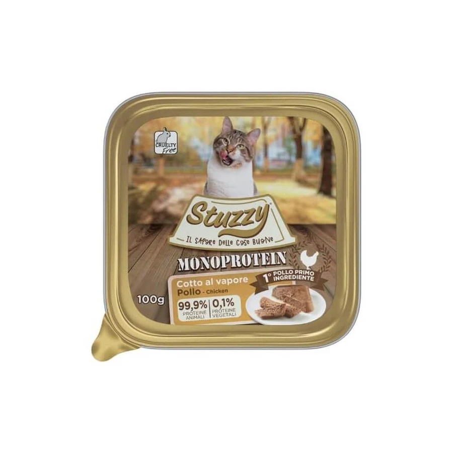 Stuzzy Monoprotein Kip - Compleet voer voor volwassen katten, 100 g