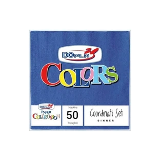 Dopla Colors – 50 bunte Servietten, 33 x 33 cm – blau