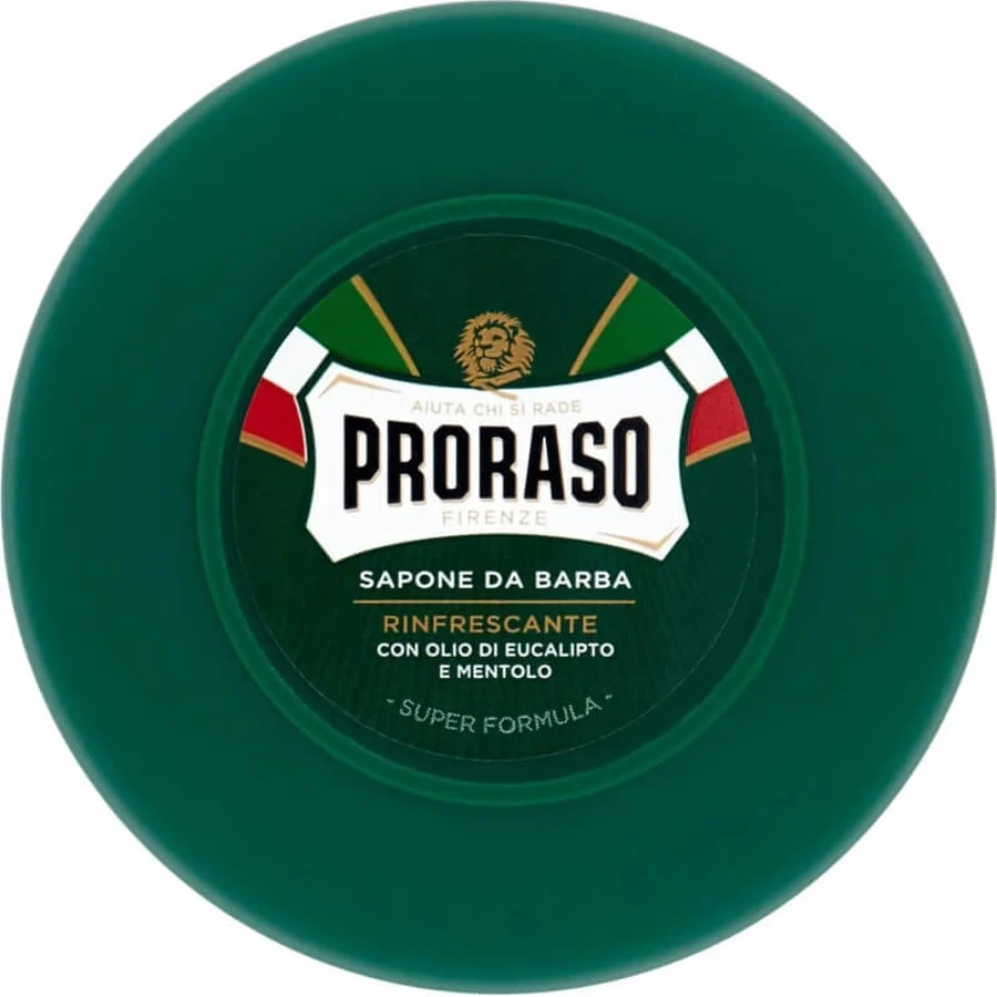 Proraso Refreshing - Savon à raser en pot à l'huile d'eucalyptus et au menthol, 75 ml