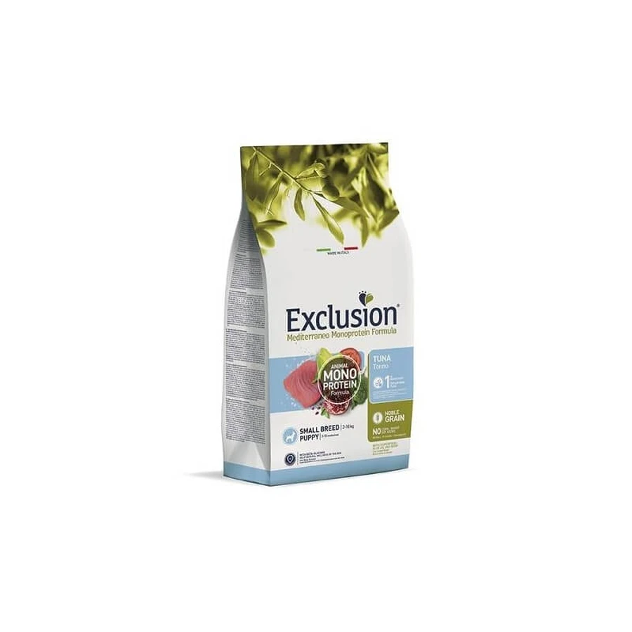 Exclusion Mediterraneo Noble Grain Puppy Small Breed Tuna - Aliment complet pour chiots de petites races, 500 g