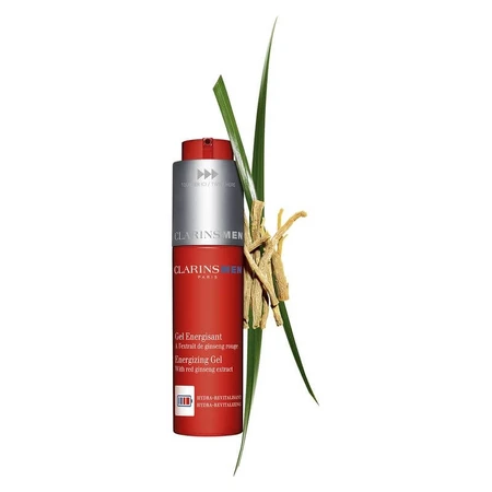 Gel energizante Clarins Men - Crema hidratante refrescante y anticontaminación, 50 ml