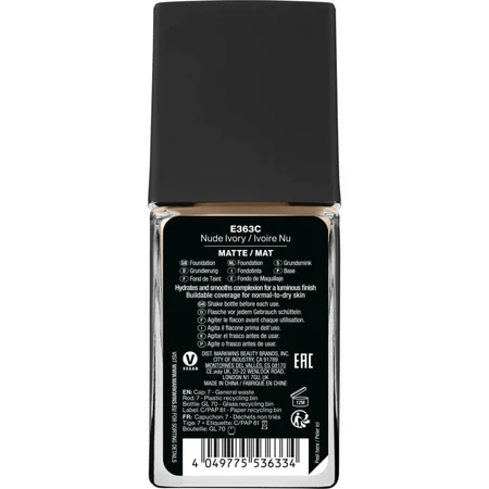 Base de maquillaje Photofocus de Wet n Wild - Base de maquillaje líquida - Nude Ivory