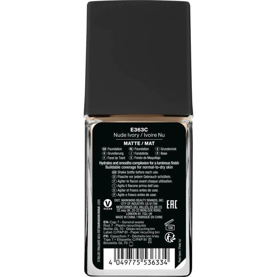 Base de maquillaje Photofocus de Wet n Wild - Base de maquillaje líquida - Nude Ivory