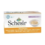 Schesir Multipack Kipfilets met Pompoen - Compleet voer voor volwassen katten die op dieet zijn of een kieskeurige eetlust hebben, 6 x 50 g