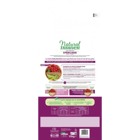 Natural Trainer Daily Nutrition Curcan – hrană completă pentru pisici adulte sterilizate, 10 kg