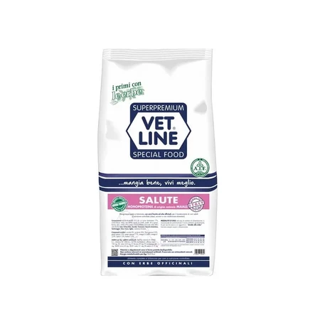 Vet Line Salute Maiale - Compleet droogvoer voor kleine volwassen honden met voedselintoleranties, 3 kg