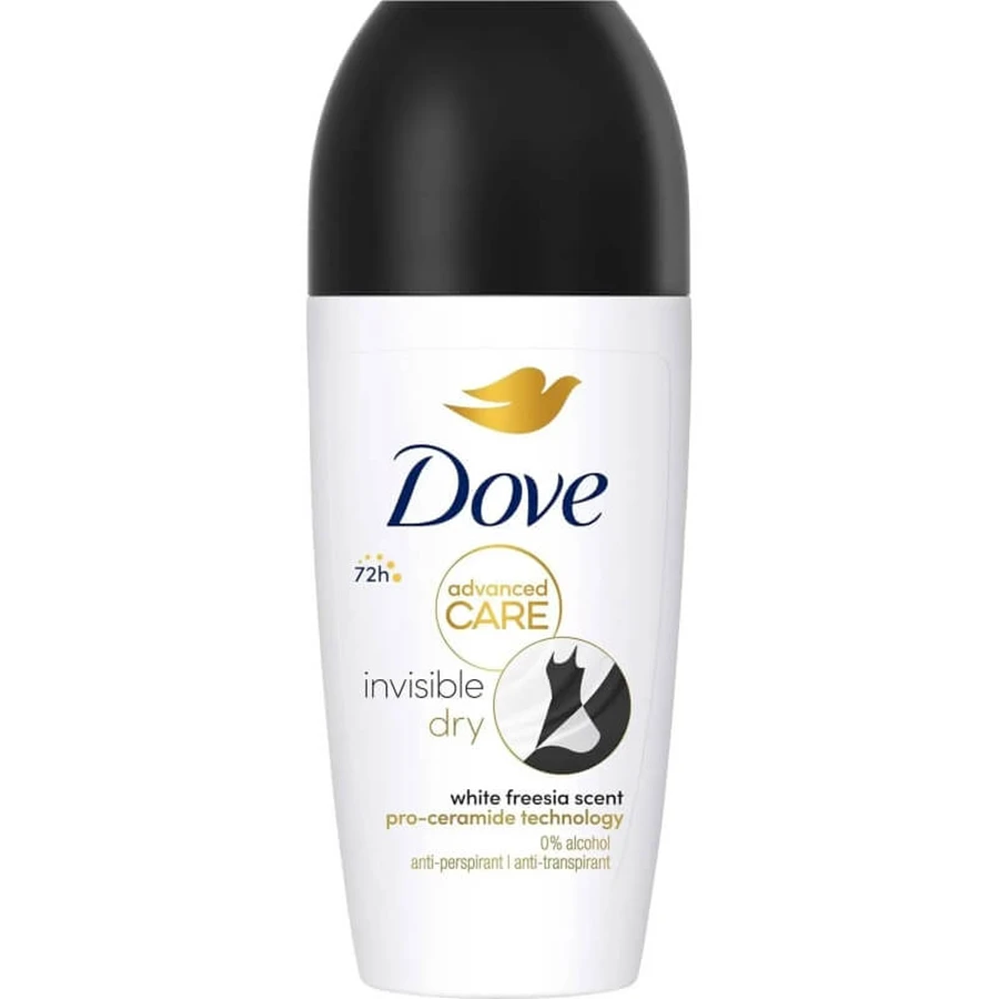 Dove Advanced Care Invisible Dry, aroma a fresia blanca - Desodorante en roll-on, 50 ml