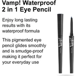 Pupa Vamp! Eye Pencil - 2-in-1 Waterproof Eye Pencil No. 403 Eccentric Blue