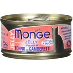 Monge Natural jelly ton/creveți – hrană umedă pentru pisici, conservă de 80 g
