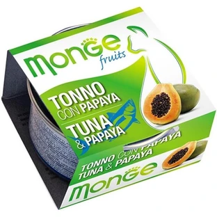 Monge Fruits Thunfisch mit Papaya – Alleinfuttermittel für Katzen, 80 g