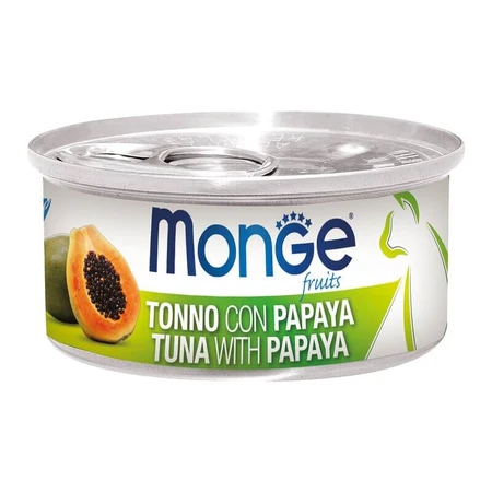 Monge Fruits Thunfisch mit Papaya – Alleinfuttermittel für Katzen, 80 g