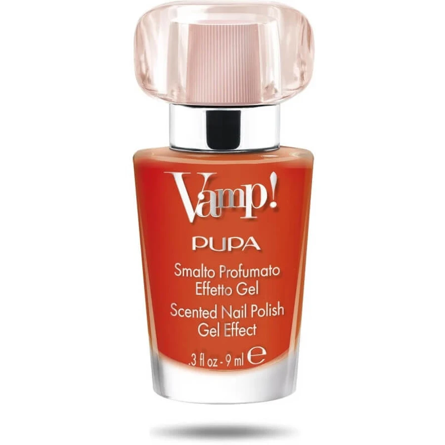 Pupa Vamp! – Duftender Nagellack mit Gel-Effekt, Rosenduft Nr. 111 „Radiant Coral“