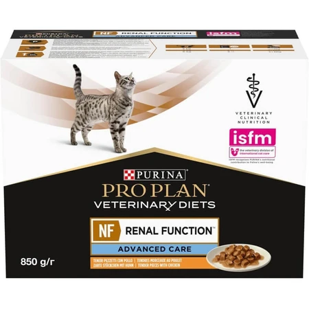 Purina Pro Plan Diet NF cu pui – hrană umedă dietetică pentru pisici cu insuficiență renală, 850 g