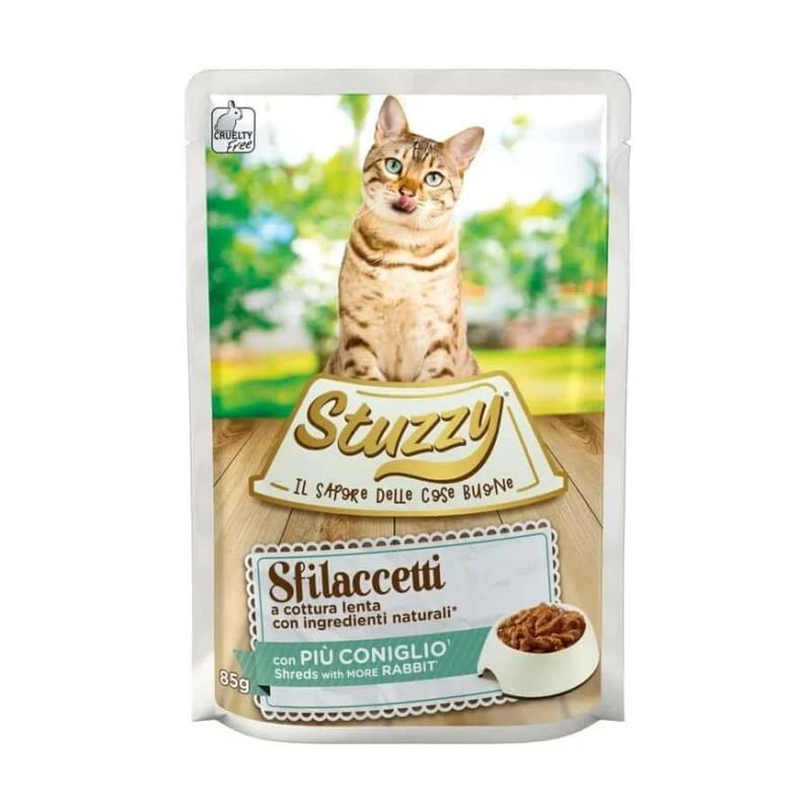 Stuzzy Rabbit Strips - Complete Food for Adult Cats, 85 g