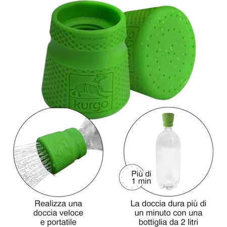 Kurgo Kurgo Mud Dog - Draagbare reisdouche voor honden, groen