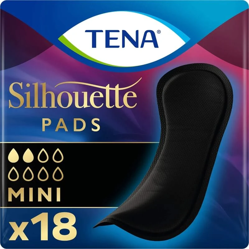 Tena Silhouette Noir - 18 mini pads for urinary incontinence