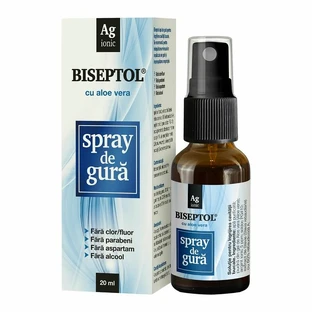 Aloe Vera Biseptol Mouth Spray, 20 ml, Dacia Plant