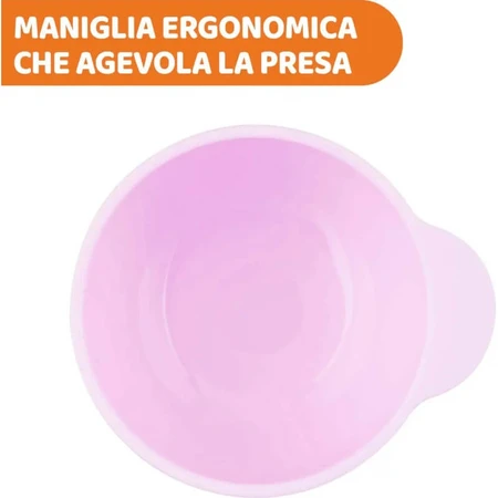 Chicco Easy Bowl – Rosa Silikonschale mit Saugnapf