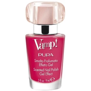 Pupa Vamp! - Scented gel-effect nail polish, rose fragrance, No. 108 Bright Fuchsia