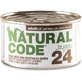 Natural Code 24 ton, carne de vită și legume – hrană completă pentru pisici adulte, 85 g