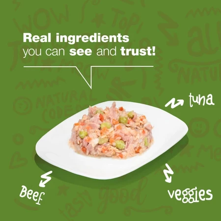 Natural Code 24 ton, carne de vită și legume – hrană completă pentru pisici adulte, 85 g