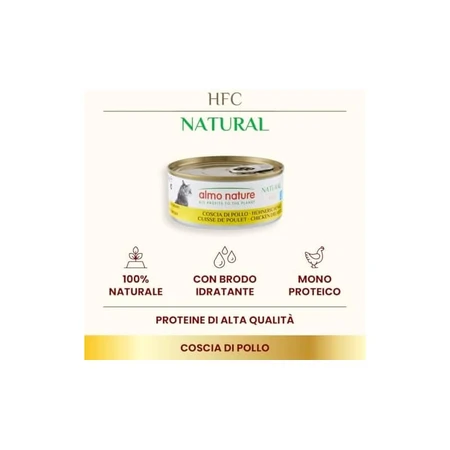 Almo Nature HFC Natuurlijke kippendij – Compleet natvoer voor volwassen katten, 150 g