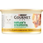 Purina Gourmet Nature’s Creations cu pui, spanac și roșii – hrană completă pentru pisici adulte, 85 g