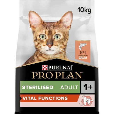 Purina Pro Plan Vital Functions Zalm - Volledig voer voor gecastreerde volwassen katten, 10 kg