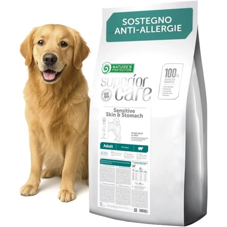 Nature's Protection Superior Care - Peau et estomac sensibles - Toutes races, 100 % agneau - Aliment pour chiens adultes à la peau sensible, 10 kg