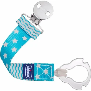 Porte-tétine Chicco Fashion Clip, bleu clair
