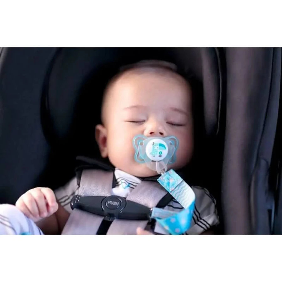Porte-tétine Chicco Fashion Clip, bleu clair