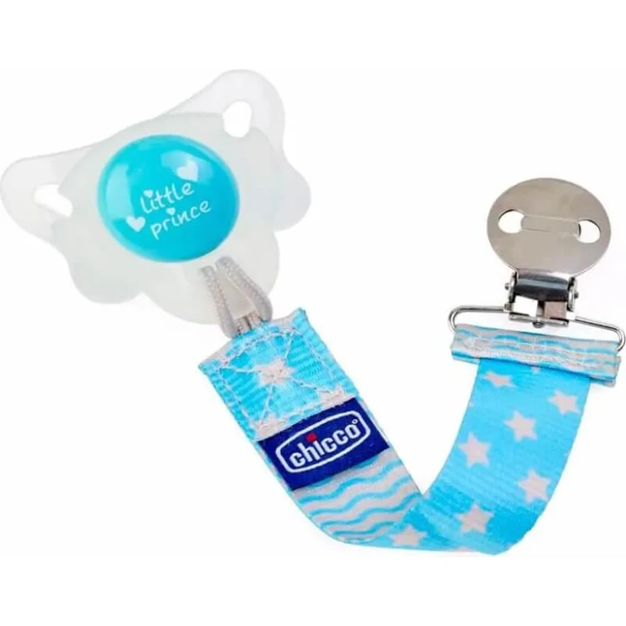 Porte-tétine Chicco Fashion Clip, bleu clair