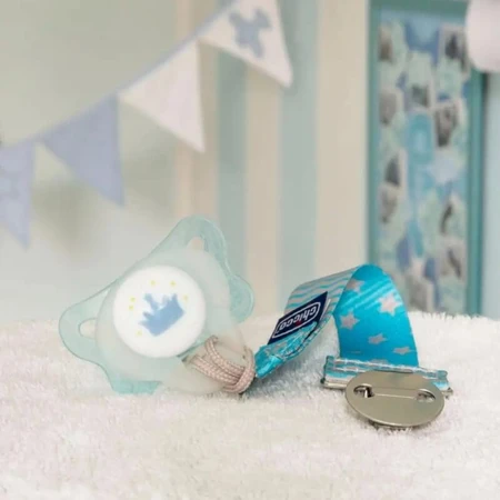 Porte-tétine Chicco Fashion Clip, bleu clair