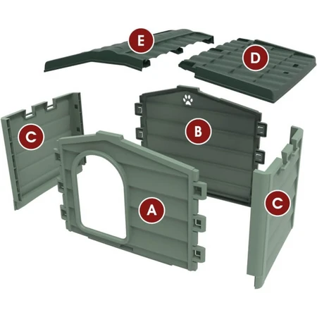 Bama pet Kit pannelli isolanti per cuccia bungalow large