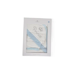 Cangaroo Blue Prince badjas met capuchon voor baby’s, 75 x 75 cm