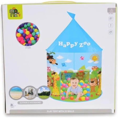 Moni Trade Burgzelt – Spiel mit 25 bunten Bällen