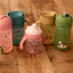 Suavinex My Family Learning Cup +6 mois - Tasse d'apprentissage de 200 ml - rose