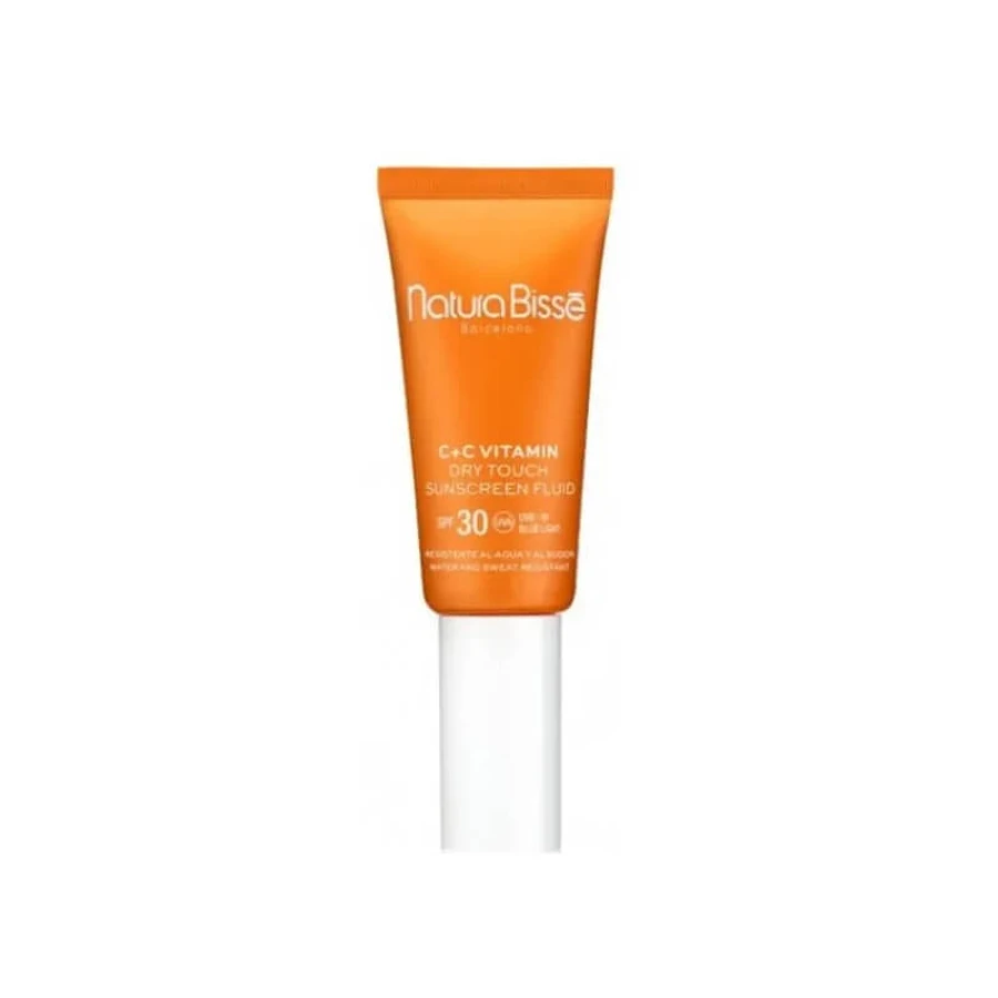 Crème solaire pour le visage Natura Bisse SPF 30, fluide au toucher sec enrichi en vitamines C et C+, haute protection, 30 ml