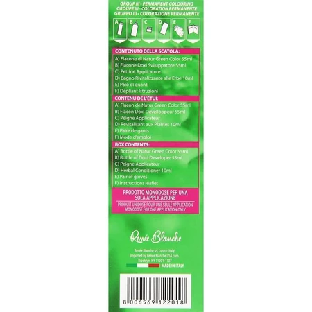 Renee Blanche Natur Green Color – vopsea de păr de culoare mahon deschis