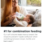 Tommee Tippee Closer to Nature - Fles van polypropyleen met langzame doorstroming, vanaf 0 maanden, 250 ml