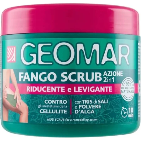 Exfoliante de barro adelgazante y suavizante 2 en 1 de Geomar, 600 g