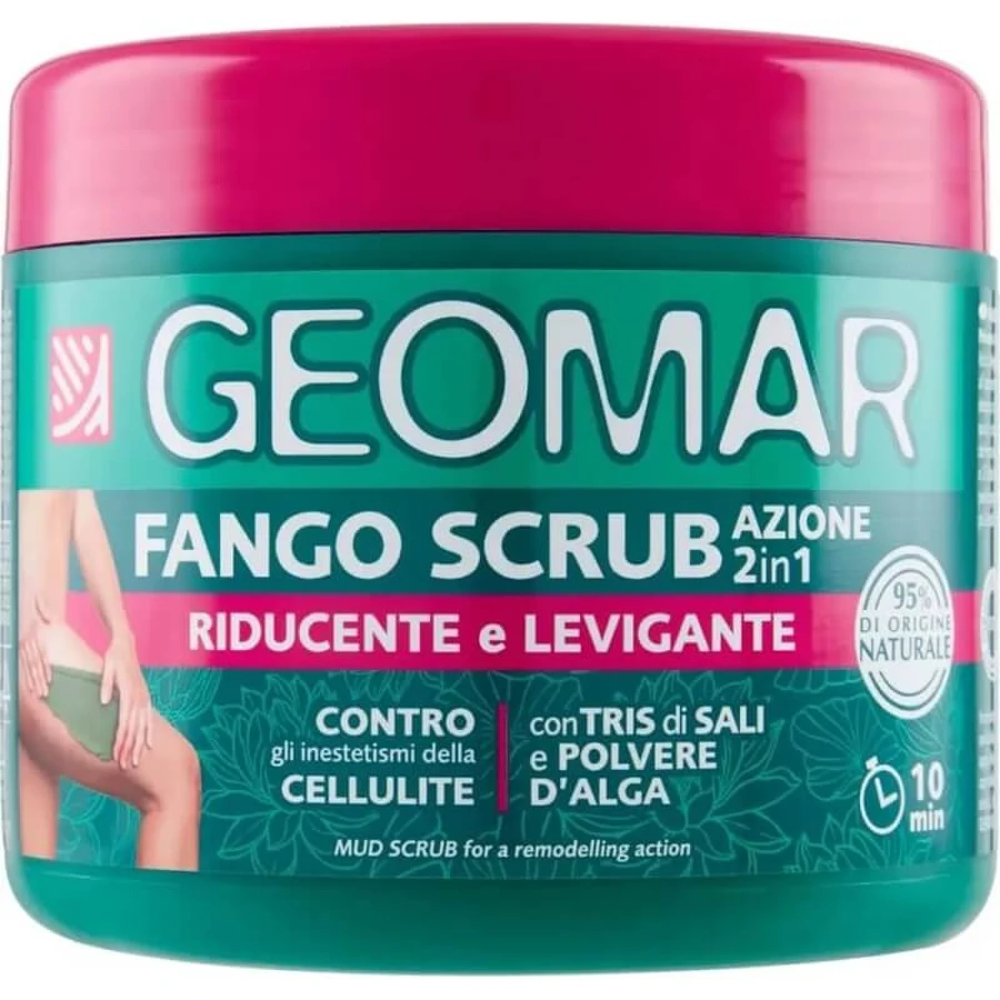 Exfoliante de barro adelgazante y suavizante 2 en 1 de Geomar, 600 g