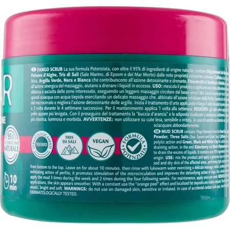 Exfoliante de barro adelgazante y suavizante 2 en 1 de Geomar, 600 g