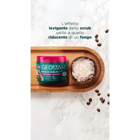 Exfoliante de barro adelgazante y suavizante 2 en 1 de Geomar, 600 g