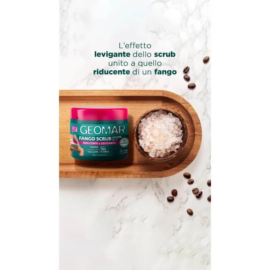 Exfoliante de barro adelgazante y suavizante 2 en 1 de Geomar, 600 g