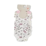 Cangaroo Bodysuit Set - 3 pink cotton bodysuits, 3-6 months